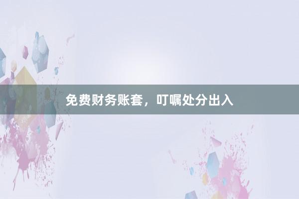 免费财务账套，叮嘱处分出入
